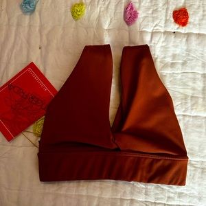 Tiger Friday Child Small NWT Twisted Chesnut Bralette Top